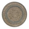 Serena - Round Braided Pouf - Dove Gray - Image 2