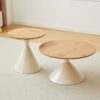 Round Coffee Table - Brown / White - Image 3