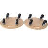 Furniture Moving Dolly, Heavy Duty Wood Rolling Mover With Wheels For Piano Couch Fridge Heavy Items, Securely Holds 500 Lbs (2 Piece Round Platform) - Natural - Image 11