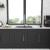 Modern 30 X 22" Kitchen Sink Drop In 16 Gauge Stainless Steel Single Bowl Topmount Basin - Brushed Nickel - Image 5