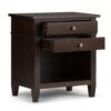 Carlton - Bedside Table - Dark Tobacco Brown - Image 2