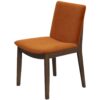 Laura - Mid-Century Modern Solid Wood Dining Chair (Set of 2) - Orange - Image 9