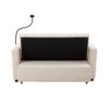Convertible Sofa Bed Loveseat Sofa With Three USB Ports, Two Side Pockets, Two Cup Holders And 360° swivel Phone Holder For Living Room - Beige - Image 24