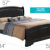 Full Elegant Traditional Bed - Black - Image 5