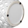 Ceramic Lidded Jar With Lattice Design - White - Image 4