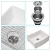 Sink 24" Apron Front Single Bowl With Arch Edge For Kitchen - White - Image 7