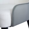 Modern Sponge-Filled Dining Chair, Solid Wood Metal Legs, Suitable For Restaurants, Living Rooms And Rooms (Set of 2) - White / Gray - Image 9