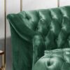 Comfy 3 Seat Sofa With Wooden Legs, For Living Room And Study - Emerald - Image 10
