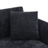 Modern Cloud Sectional Sofa L Shaped Luxury Couch Set With 2 Free Pillows 4 Seat With Oversized Chaise - Black - Image 9