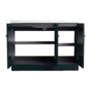 Modern Freestanding Bathroom Vanity With White Resin Sink & 3 Soft Close Cabinet Doors - Dark Green - Image 14