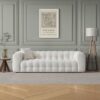 Eden - Modern Tufted Chesterfield Sofa - Cream - Image 9