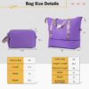2 Piece Luggage Set With Bags Expanable Spinner Wheels ABS Lightweight Suitcase With Tsa Lock 20" / 24" - Purple - Image 12