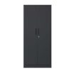 Heavy Metal Garage Storage Cabinet, Tool Steel Locking Cabinet With Doors And 3 Adjustable Shelves - Brushed Nickel - Image 9