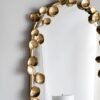 Full Length Arched Wall Mirror With en Leaf Accents Decorative Mirror For Living Room Bedroom - Gold - Image 5