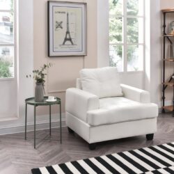 Charming Transitional Chair - White