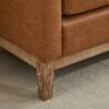 Elegant Upholstered Bench, Daybed, Ottoman With Wood Legs & 2 Bolster Pillows - Brown - Image 13