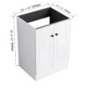 Modern Freestanding Bathroom Vanity With Soft Close Cabinet Doors, Excluding Sink - White - Image 5