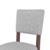 5 Piece Counter Height Dining Set, Faux Marble Bar Table With 4 Upholstered Chairs, Mid Century Style For Kitchen - White / Gray - Image 22