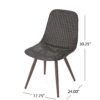Dreamweaver - Outdoor Dining Chair With Powder Coated Legs (Set of 2) - Brown - Image 3
