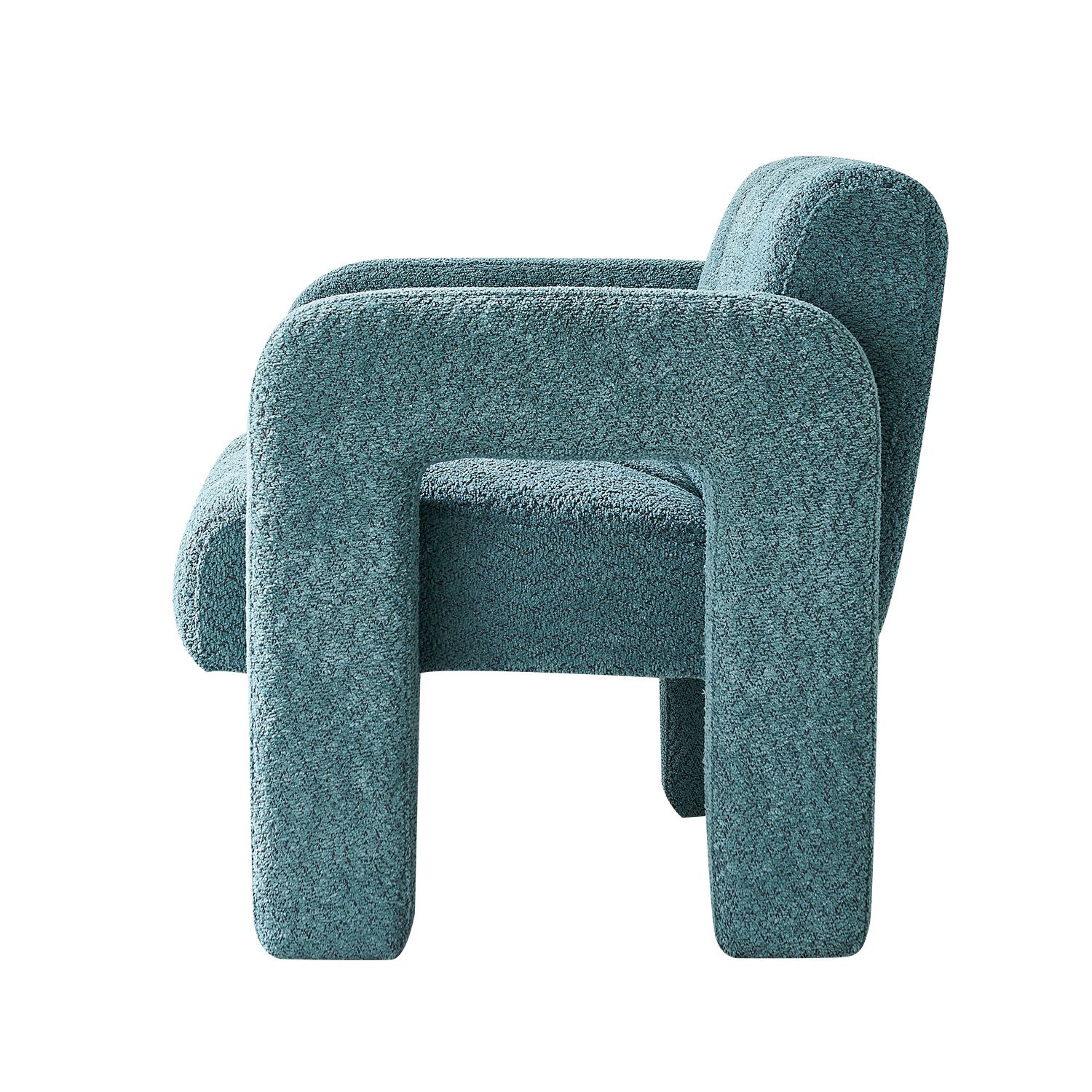 31.10" Wide Boucle Upholstered Accent Chair - Green - Image 5