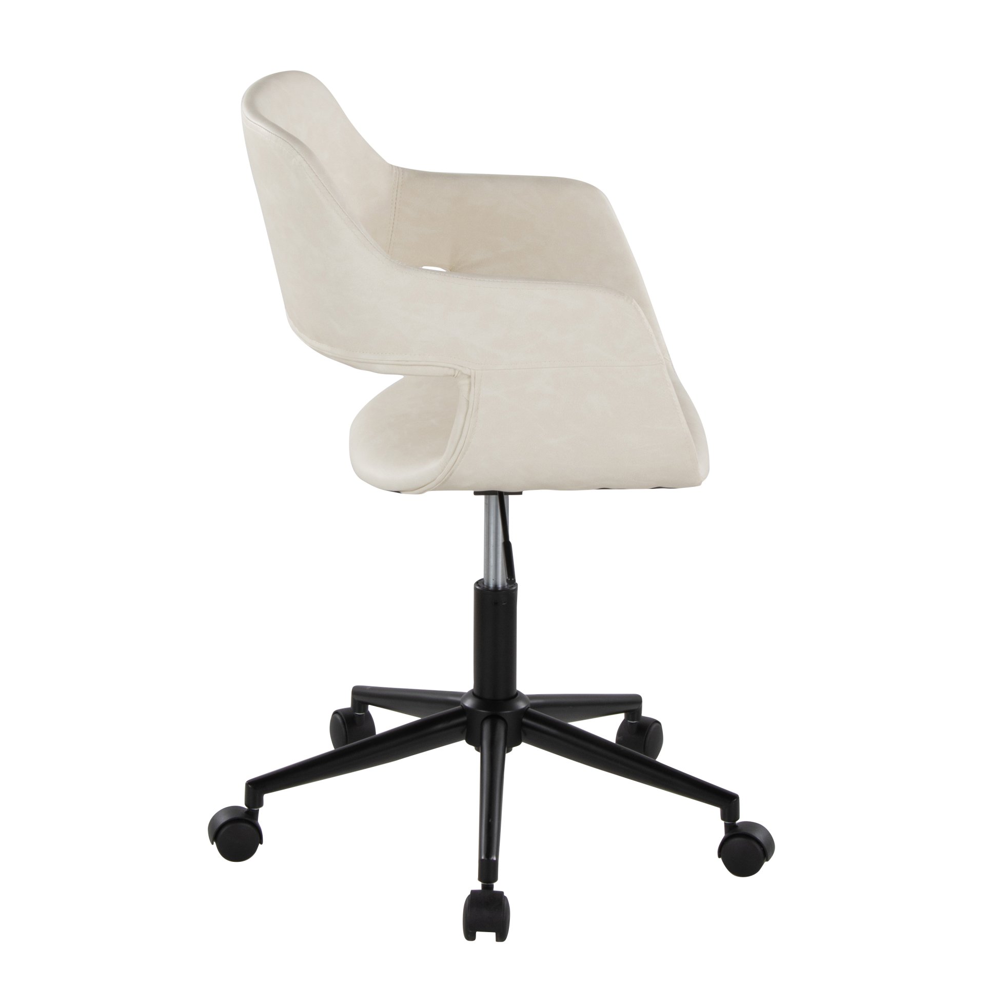 Margarite - Contemporary Task Chair - Black / Cream - Image 2