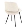 Fabrico - Mid-Century Modern Dining Chair (Set of 2) - Cream / Black - Image 5