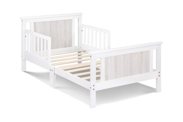 Connelly - Reversible Panel Toddler Bed - White, Rockport Gray
