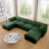 Modular Sectional Sofa With Storage Extra Large U Shaped For Living Room Convertible With Ottoman Chenille - Green - Image 10