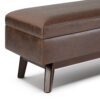 Owen - Rectangular Storage Ottoman - Distressed Chestnut Brown - Image 5