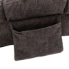 Ergonomic Linen Massage Chaise Lounge With Remote Control, Electric Massage Lounger With 5 Modes - Dark Gray - Image 22