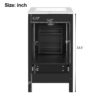 18" Bathroom Vanity With Sink, Soft Close Drawers, Door Organizer, Divider Drawer, Adjustable Foot Pads - Black - Image 11