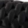 Chesterfield Velvet Loveseat Sofa, 2 Person Rolled Arm Upholstered Couch - Black - Image 14