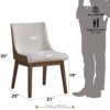 Ginny - 5 Piece With Side Chairs Dining Room Set - Walnut - Image 17