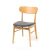 Dining Chair (Set of 2), Mid Century Dining Chairs With Cushioned Seats And Wood Frame - Dark Gray / Natural Oak - Image 6