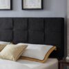 Marakesh - Contemporary Fabric Upholstered King / California King Headboard - Black - Image 6