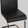 Dining Chairs Set, Kitchen Modern Metal Chairs With Padded Seat High Back And Sturdy Chrome Legs, Chairs For Dining Room (Set of 4) - Black - Image 14