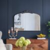 Classic Design Large Arch Mirror And Baroque Inspired Frame For Living Room Bathrrom Enterway Console - Black - Image 3