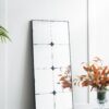 Traditional Decor Style Rectangle Antique Glass Wall Mirror, Wall Decor For For Bathroom Entryway Console Lean Against Wall - Black - Image 5