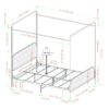 Modern Canopy Queen Bed Frame - Black - Image 6