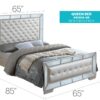 Full Bed Modern - Silver Champagne - Image 9