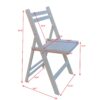 Folding Special Event Chairs, Foldable Style (Set of 4) - White - Image 3