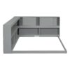 Full Floor Bed With L-Shaped Bookcases, Sliding Doors, Without Slats - Gray - Image 11