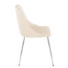 Giovanni - Contemporary / Dining Chair (Set of 2) - Chrome / Cream - Image 3
