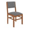 5 Pieces Rectangle Wooden Dining Table Set, Mid Century Modern Kitchen Table And 4 Upholstered Chairs For Home, Saving Space - Brown / Gray - Image 17