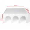 Multifunctional 4 Tier Book Shelf & Coffee Table For Living Room Bedroom Dining Room Study Entryway, Creative Furniture Floor Bookshelf, Minimalist Organizer Storage Shelves - White - Image 10