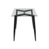 Clara - Contemporary Table - Black / Clear - Image 2