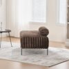 Mini Loveseat With Adjustable Backrest - Brown - Image 6