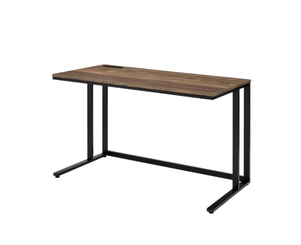 Tyrese - Writing Desk With USB - Walnut / Black
