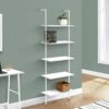 Etagere Bookcase Ladder 5 Tier For Office - White - Image 10