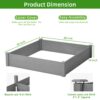 Outdoor Raised Garden Bed Planter Box - Gray - Image 3